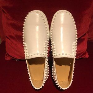 Luxury designer shoes Loafers men Leather White